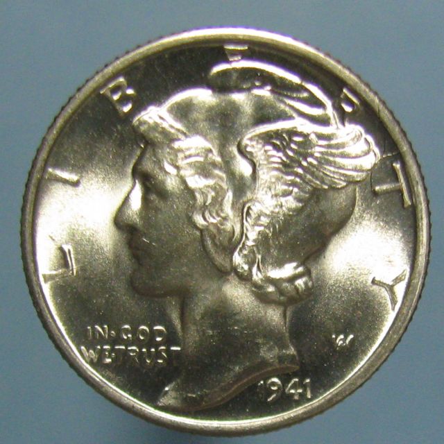 Mint-State-1941-D-Mercury-Dime